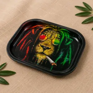 Plateau de Roulage Lion Rasta – Édition Reggae Vibes